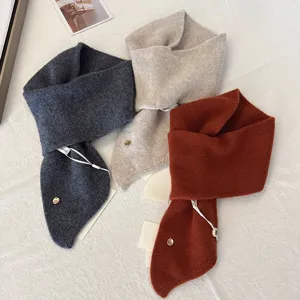 Sciarpa incrociata in maglia 100% lana accogliente scaldacollo invernale caldo donna uomo