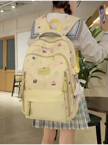 Großer Kapazität süßer Cartoon Druck Schulrucksack für Studenten und tägliche Freizeittasche.