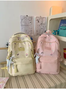 Süßer großer Cartoon Schulrucksack für Damen High School Schüler Alltag Freizeit Tasche