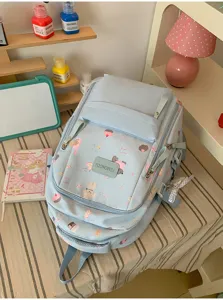 Niedlicher blauer Welpen Schulrucksack groesse Kapazitaet freizeit kinder tasche mit faechern