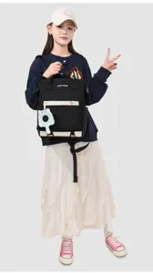Grande zaino per pannolini di grande capacità per mamme, borsa da viaggio multifunzionale carina.