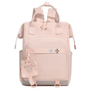 Zaino fasciatoio rosa grande capacità multifunzionale carino borsa mamma viaggio