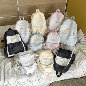 Sac à dos étudiant mignon style japonais grande capacité cartable multicolore loisir