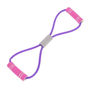 Figure 8 resistance band for back training, chest expansion, and shoulder stretching workouts.