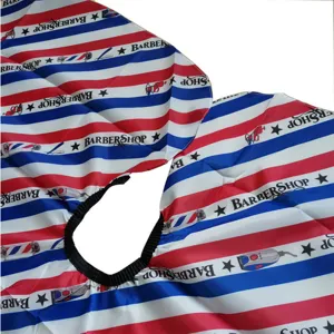 Professional salon barber cape hairdressing gown haircut apron with classic stripes