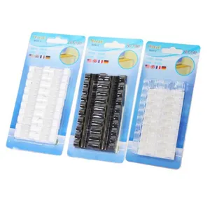 Self-adhesive cable clips wire organizer cord management holder 20pcs set white black clear