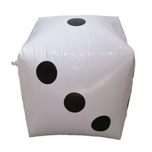 Inflatable giant dice toy white PVC big dice for kids party games outdoor entertainment 30cm