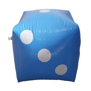 30cm Inflatable Blue Dice Toy Giant PVC Dice for Party Games Kids Entertainment Fun