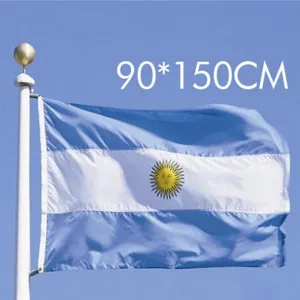 Drapeau National Argentin Bannière De Pays En Polyester Avec Œillets Métalliques Pour Décoration Extérieure Et Intérieure