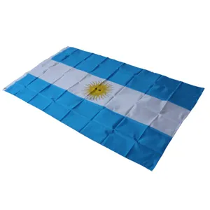 Drapeau national de l'Argentine 90x150cm 3x5ft en tissu polyester durable avec œillets