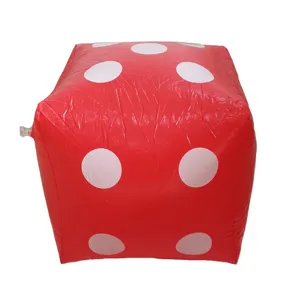 Inflatable red dice toy 30cm giant PVC polka dot block for kids party game bar KTV decoration