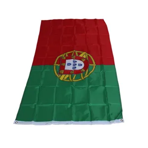Drapeau National du Portugal 90x150cm en Polyester avec Oeillets en Metal Detail Vue