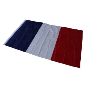 Drapeau national français de haute qualité 90x150cm en polyester avec œillets métalliques v.