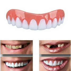 Cosmetic Silicone Fake Teeth Whitening Braces Upper Teeth Veneer Natural Smile Denture Oral Care Tool For Daily Oral Care