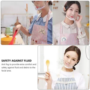 Pantalla facial transparente de plástico para cocina y hostelería, mascarilla antivaho chef.