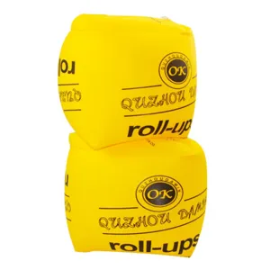 Adult Inflatable Yellow Roll-Up Swimming Arm Bands Water Wings Double Airbag Safety Float