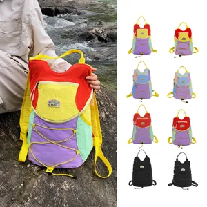 Mochila de gran capacidad para senderismo al aire libre de diseño de dopamina para mujeres.