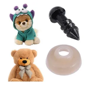Plastic safety eyes and washers for plush toys, DIY doll making accessories detail close up view