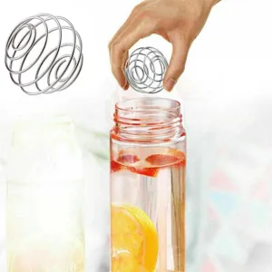 Boule de fouet en fil d'acier inoxydable pour shaker, balle de mélange durable pour le fitness.