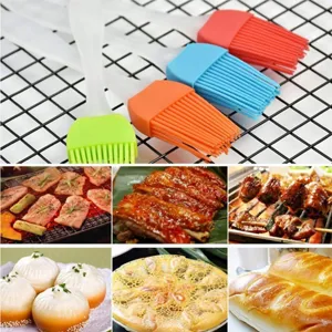 Silicon oil basting brush set for baking barbecue heat resistant kitchen pastry tools