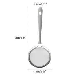 Cucchiaio colatore per olio a maglia fine in acciaio inossidabile per calda pentola.