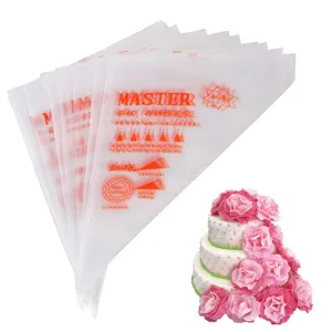 Manga pastelera desechable para decoración de tartas herramientas de horneado 100uds