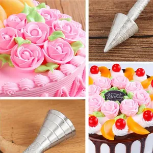 Aluminum alloy flower nail for cake piping, ideal for creating beautiful buttercream roses.