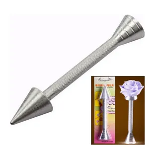 Aluminum alloy flower nail cake decorating tool double-ended baking pastry accessory 1pc