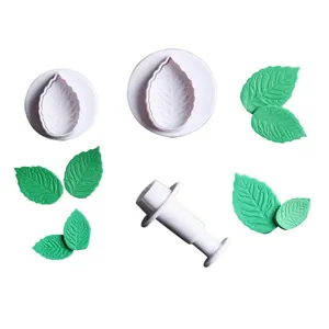 Bladveer plunger snijders set voor taart decoratie en bakken fondant mallen 3stuks
