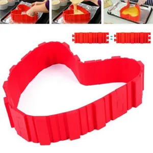 Silikon Kuchenform flexible DIY herzformige Backform Set Detailansicht des Produkts