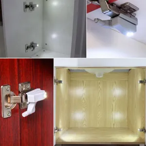 LED Lampe de charniere de placard lumiere de capteur pour cuisine armoire eclairage