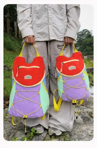 Mochila de viaje para senderismo al aire libre de dopamina colorida, gran mochila casual mujer.