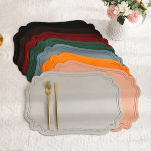Vintage Kunstleder Tischset Skandinavisch Hitzebestandig Tischteppich Wasserdicht 45x30cm