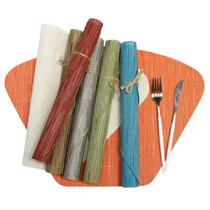 Tovaglietta in PVC a Ventaglio Resistente al Calore Antiscivolo Tappetino da Tavola Moderno Minimalista Decorazione per Tavola da Pranzo Tovagliette da Cucina
