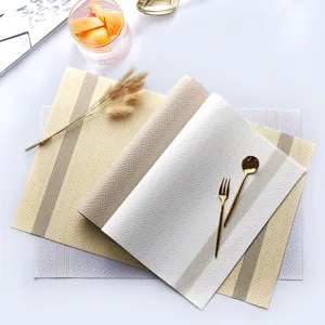 Nordic Style PVC Woven Placemat Waterproof Heat Resistant Table Mat Kitchen Dining Table Decor Placemats For Restaurant