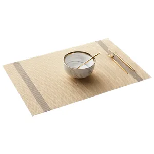 PVC placemat herringbone table mat waterproof kitchen dining table decor minimalist tableware pad