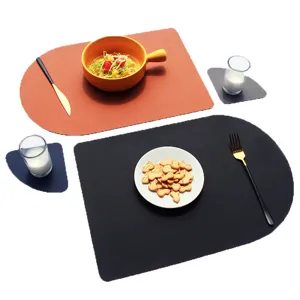 Set di tovagliette in pelle stile nordico impermeabile isolamento termico tappetino da tavolo