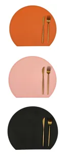 Nordic style silicone placemat waterproof non-slip dining table mat kitchen bowl pad set.