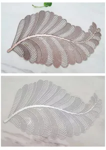 Hollow leaf PVC placemat Nordic style heat insulation table mat kitchen dining decor