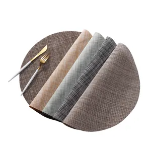 Tovaglietta rotonda in PVC tessuto isolante termico antiscivolo impermeabile per decorazione