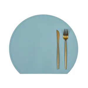 Nordic silicone placemat waterproof anti-slip table mat for home and hotel dining table decoration.