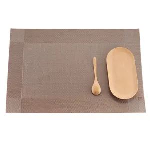 Set de table PVC tisse tapis de cuisine resistant a la chaleur antiderapant rectangle mat