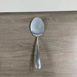 Edelstahl Kochlöffel Küchenutensil langer Griff Servierlöffel für den täglichen Hausgebrauch