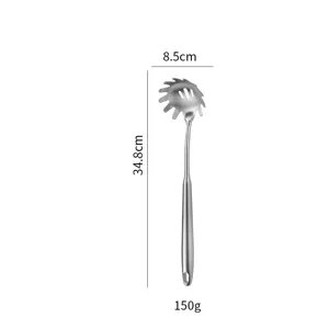 Pala per spaghetti in acciaio inox cucchiaio scolapasta utensile da cucina 8.5x34.8cm 150g