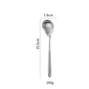 Cucchiaio da zuppa in acciaio inossidabile mestolo da cucina con manico ergonomico.
