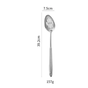 Schiumarola in acciaio inossidabile utensile da cucina professionale con manico, 39,2cm.