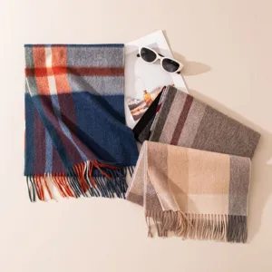 Classic autumn winter cashmere plaid scarf versatile unisex thickened warm shawl