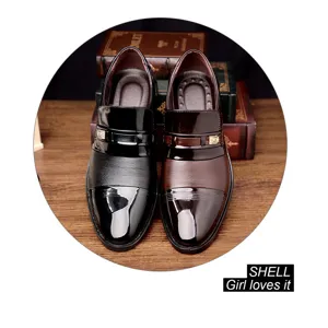 Herren formelle Lederschuhe klassische Business Slipper Schuhe für Hochzeit Party Alltag.