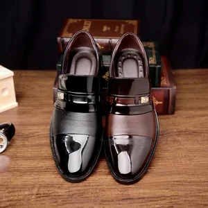 Herren Anzugschuhe Business Leder Slipper klassische elegante Freizeit Schuhe fur Hochzeit.