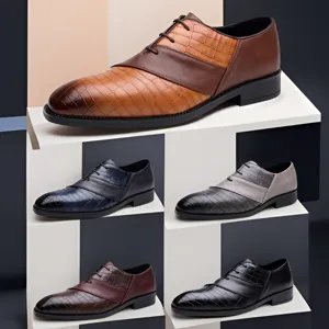 Heren Zakelijke Formele Leren Schoenen Herfst Britse Stijl Casual Schoenen Nieuw
